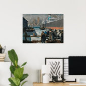 Poster Men of the Docks par George Bellows (1912) (Bureau à domicile)