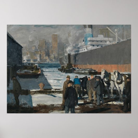 Poster Men of the Docks par George Bellows (1912) (Devant)