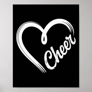Poster Menace de coeur Cheerleading Cheerleader