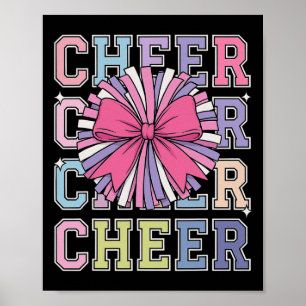 Poster Menace de pom-pom girl cheerleading Groovy Cheer C