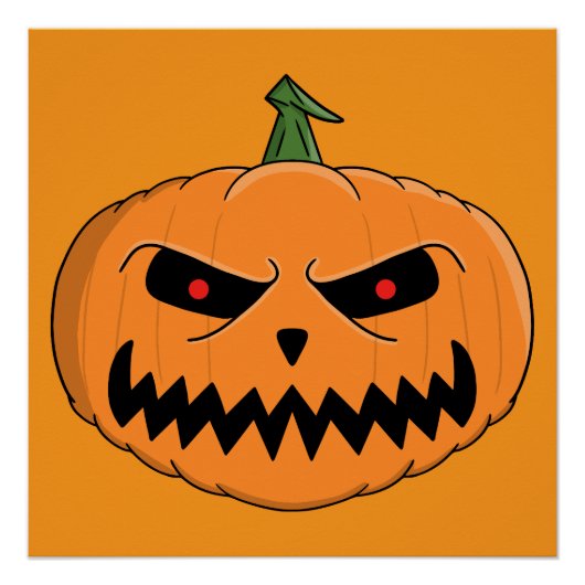 Poster Menacer Jack O'Lantern Halloween (Devant)