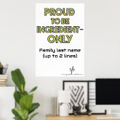 Poster Ménage Grand Format Ingrédients Uniquement (Bureau à domicile)