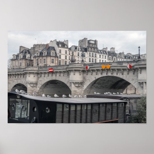 Poster Ménage près de Pont Neuf - Paris, France (Devant)