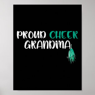 Poster Menagère de pom-pom girls Fière Mémé pom-pom girls