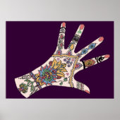Poster Mendhi mains (Devant)