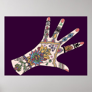 Poster Mendhi mains