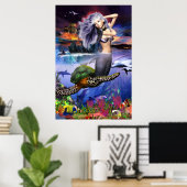 Poster Menehune Mermaid (mise à jour) (Bureau à domicile)