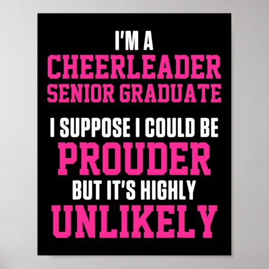 Poster Meneuse de claque Cheerleading Acclamant Plus fièr (Devant)