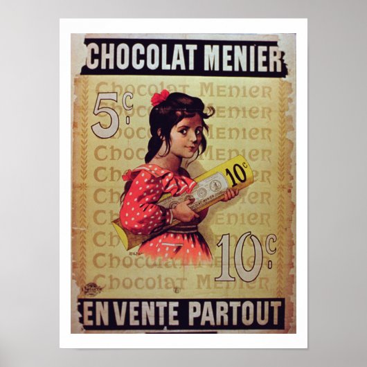 Poster 'Menier Chocolat', En Vente Partout (couleur (Devant)