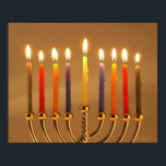 Poster Menorah avec toutes les bougies allumées<br><div class="desc">AssetID : 86480519 / {Thinkstock Images} / Menorah avec toutes les bougies allumées</div>