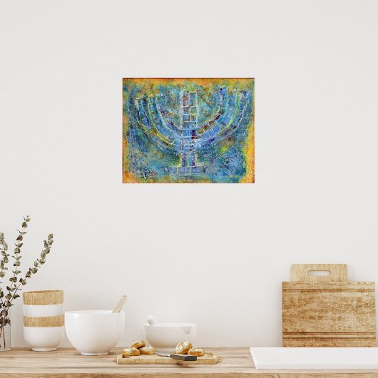 Poster Menorah bleue (Cuisine)