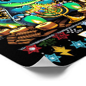 Poster Menorasaurus Rex Dino Trex Ugly Christmas Sweater  (Coin)