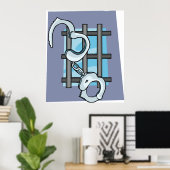 Poster Menottes de prison (Bureau à domicile)