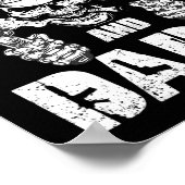 Poster Mens Armés Et Dure Dure Mort Crâne Cowboy Gras (Coin)