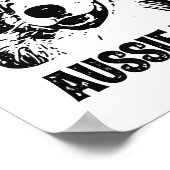 Poster Mens Aussie Papa - Australian Shepherd Chien Papa (Coin)