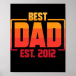 Poster Mens Best Dad Est 2012 Funny Best Dad Ever<br><div class="desc">Mens Best Dad Est 2012 Funny Best Dad Ever Fathers Day Gift. Perfect gift for your dad,  mom,  papa,  men,  women,  friend and family members on Thanksgiving Day,  Christmas Day,  Mothers Day,  Fathers Day,  4th of July,  1776 Independent day,  Veterans Day,  Halloween Day,  Patrick's Day</div>