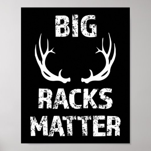 Poster Mens Big Racks Matter Fun Deer Buck Chasse Hommes (Devant)