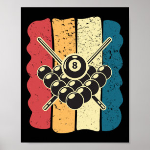 Poster Mens Billiards Humour Vintage drôle idée cadeau