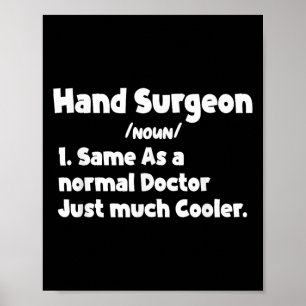 Poster Mens Chirurgien À La Main Définition Chirurgie Doc
