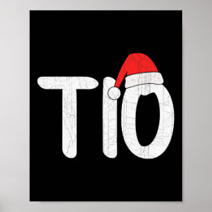Poster Mens Christmas Santa Hat Matching Family Tio Xmas