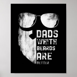 Poster Mens Dads With Beards Are Better Funny Fathers