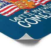 Poster Mens Drôle 4 juillet Hot Dog Wiener Sortent (Coin)