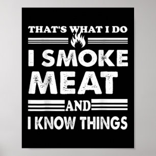 Poster Mens Drôle Barbecue Que Ce Que Je Fais Je Fumer De