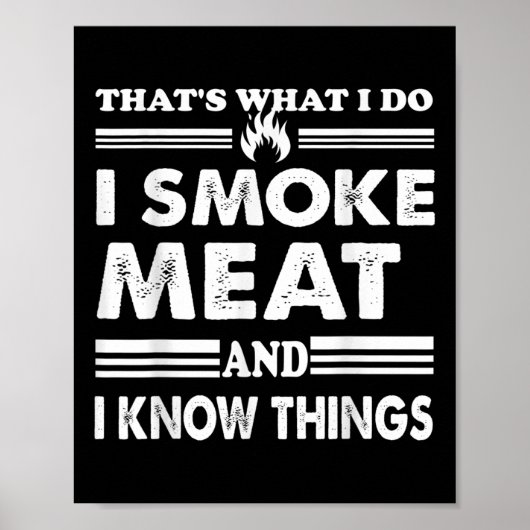 Poster Mens Drôle Barbecue Que Ce Que Je Fais Je Fumer De (Devant)