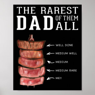 Poster Mens Drôle Bbq Rarement Meilleur Père Grill Barbec