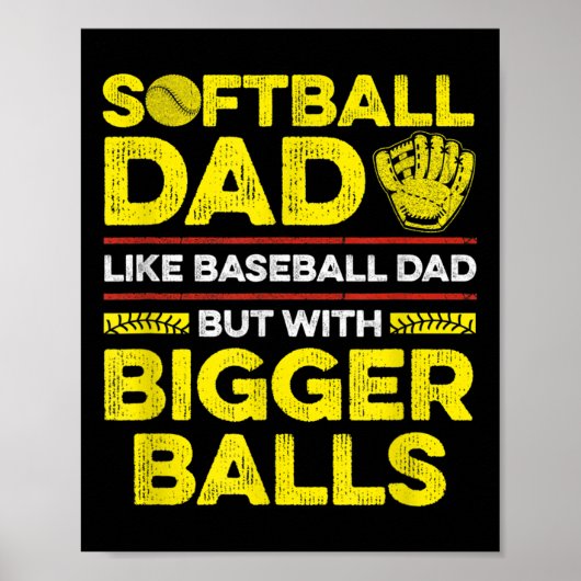 Poster Mens Fastpitball Softball Devis Pour Votre Da De S (Devant)