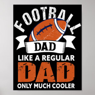 Poster Mens Football Papa Fun Papa Football Américain