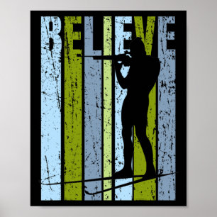 Poster Mens Funky Mens Tirant Arme Biathlon Cible Ski I