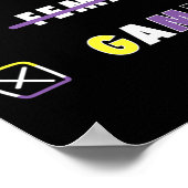 Poster Mens Funny Nonbinary Gamer En (Coin)