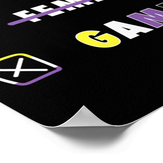 Poster Mens Funny Nonbinary Gamer En (Coin)