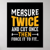 Poster Mens Funny Woodworking Carpenter (Devant)