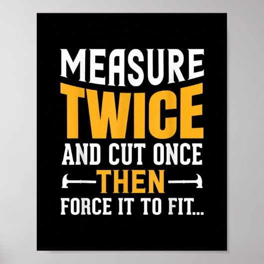 Poster Mens Funny Woodworking Carpenter (Devant)