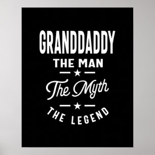 Poster Mens Granddaddy L'Homme Le Mythe La Légende