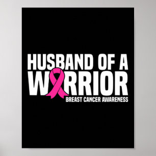 Poster Mens Husbynd D'Un Guerrier Pink Ribbon Cance De Se