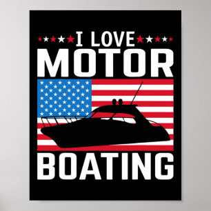 Poster Mens I Love Motorboating Tee Nitro B