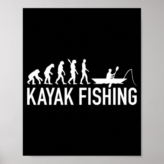 Poster Mens kayak fishing evolution kayak fishing (Devant)
