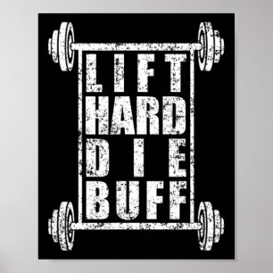 Poster Mens Lift Die Dur Entraînement Bodybuilding Gym G