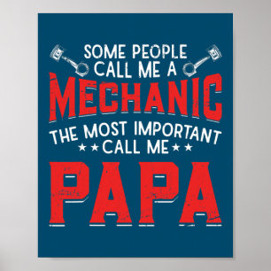 Poster Mens Mécatronique Artiste Papa Grandpa Mécanicien