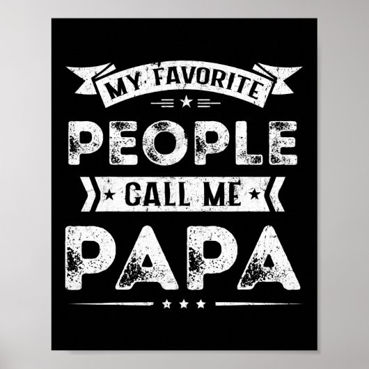 Poster Mens Mes Favoris Appelent Moi Papa (Devant)