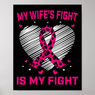 Poster Mens My Wifight Is My Fight Breast Cancer Awar