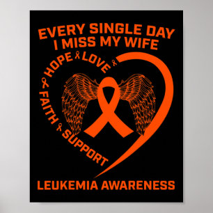 Poster Mens Orange Ribbon Sensibilisation À La Leucémie C