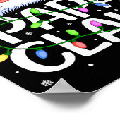 Poster Mens Papa Claus Christmas Lights Long Sleeve (Coin)