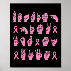 Poster Mens Portant Du Rose Pour Ma Femme Langue Des Sign
