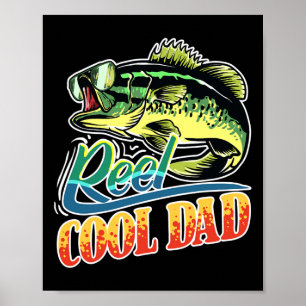 Poster Mens Reel Cool Papa Pêcheur Pêcheur Drôle Pêche