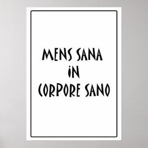 Poster "Mens sana in corpore sano"