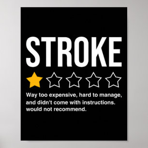 Poster Mens Stroke Survivor Heart Disease Warrior Fighor